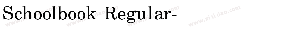 Schoolbook Regular字体转换